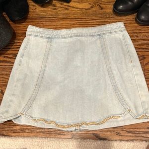 Pacsun light wash jean skirt